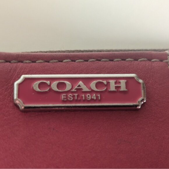 Coach Pink Leather Card Holder - Picture 3 of 4